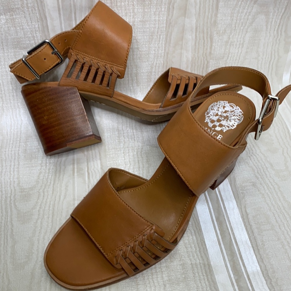 Vince Camuto Heel Tan Sandals